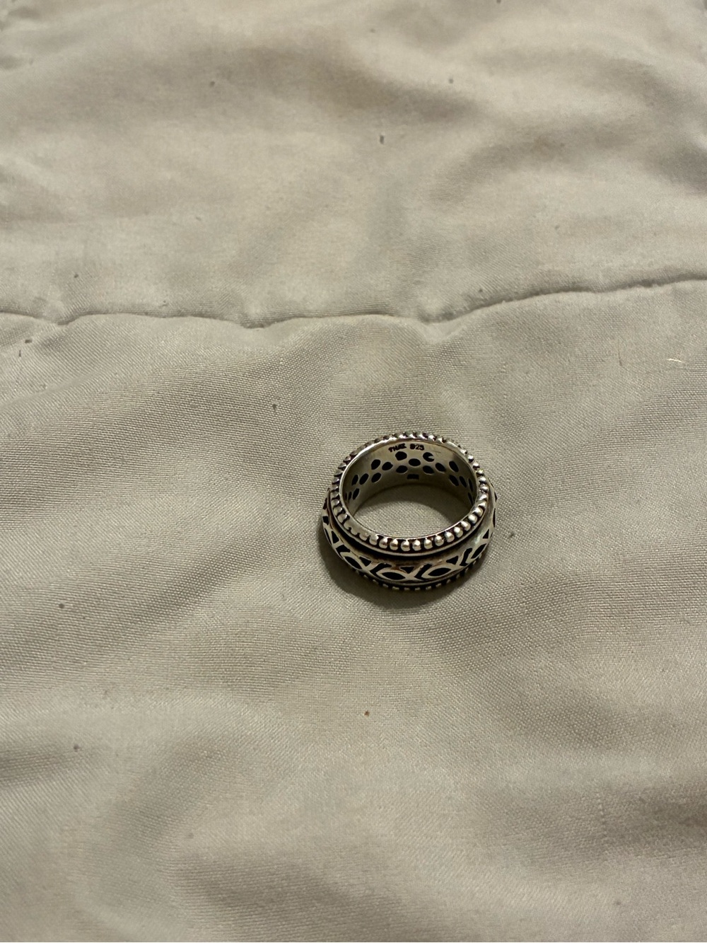 Sterling Silver Thae Balinese Style Spinner Ring - Silver